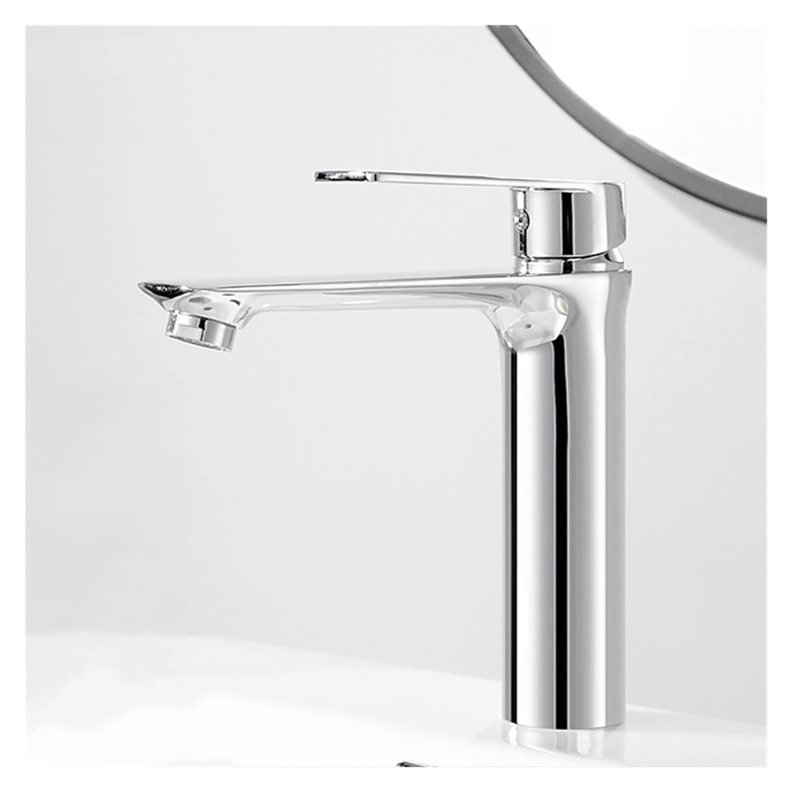 Robinets d'évier chaud et froid montés sur le pont, mitigeur de lavabo en laiton noir et chrome