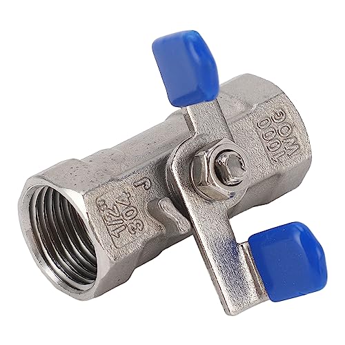 Tissting Válvula De Bola NPT 1/2 Pulg. DN15 Acero Inoxidable - Válvula De Bola De Rosca Hembra 1000 WOG Para Agua, Aceite Y Gas, Aplicaciones En Jardines Y Tuberías