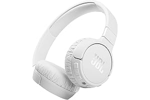 JBL's Crystal-Clear White Wireless Headphones with Noise Cancellation