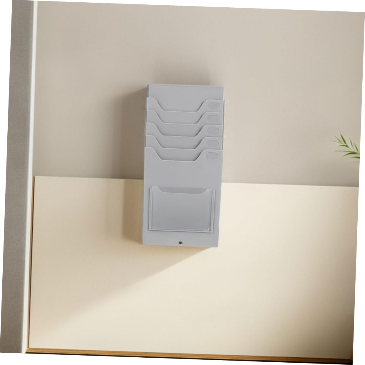 DOITOOL Porta Tarjetas Colgante de Pared 2 Piezas en Material Pp Organizador Compacto para Tarjetas de Visita Adecuado para Oficina o Espacio Personal