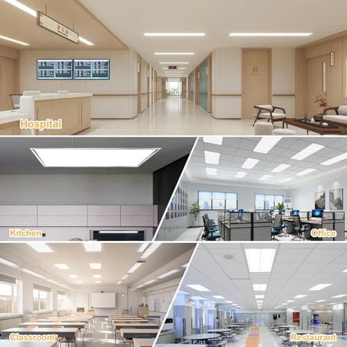 Image of 16 Pack Replacement Fluorescent Light Cover Panels, Blusun Flat Clear Acrylic Prismatic Ceiling Light Cover Plate, Ceiling Light Replacement Covers for Overhead Lighting Fixtures(22.5 inch x 46.5 inchx 0.1 inch)