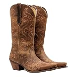 Palitutu Cowboy Boots for Women, Genuine Leather Wide...