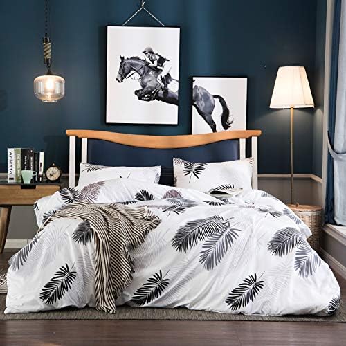 OSVINO Double Duvet Cover Set Pink Reversible Botanical Floral Bedding Set, 3 Pieces Soft Easy Care Microfiber Quilt Cover Double Bed Set with 2 Pillowcases - 200cm x 200cm