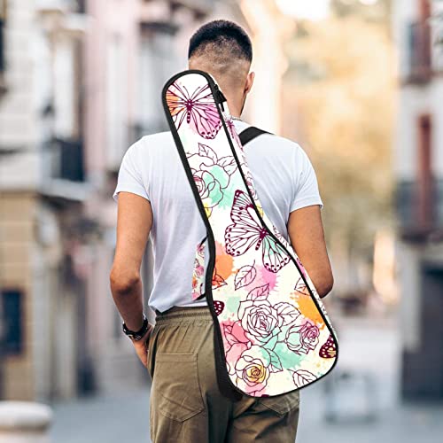 Housse pour ukulélé rétro vintage motif papillon rose 10 mm rembourrage épais 53,3 cm sac de transport avec sangles… - Les Beatles, Paul McCartney, John Lennon, RIngo Starr, George Harrison Housse pour ukulélé rétro vintage motif papillon rose 10 mm rembourrage épais 53,3 cm sac de transport avec sangles… – Image 6
