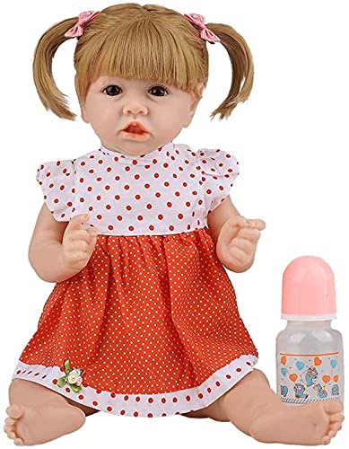 MWKL Vollsilikon-Körper-Wiedergeburts-Puppe 58cm Reborn-Puppe 22 Zoll Lebensechte Realistische Badebare Nette Reborn…