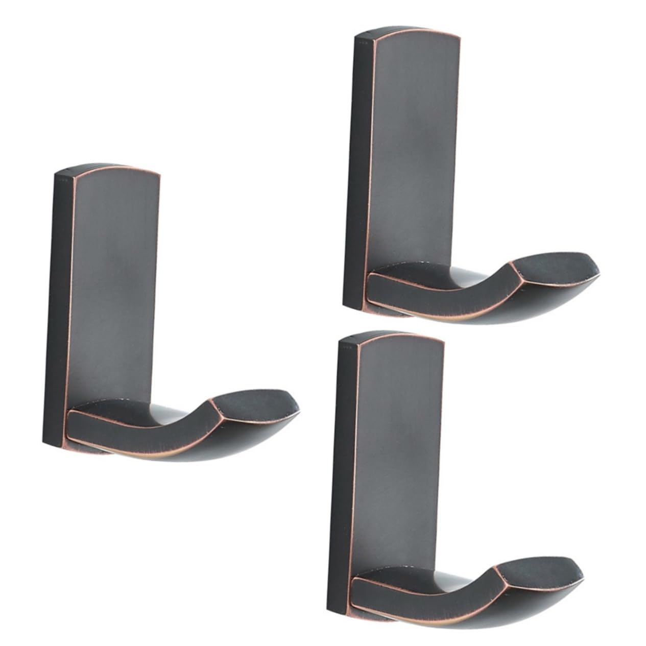 Cabilock 3pezzi Gancio Per Abbigliamento Design Moderno e Resistente Montaggio Parete Per Bagno Cucina e Garage Nero