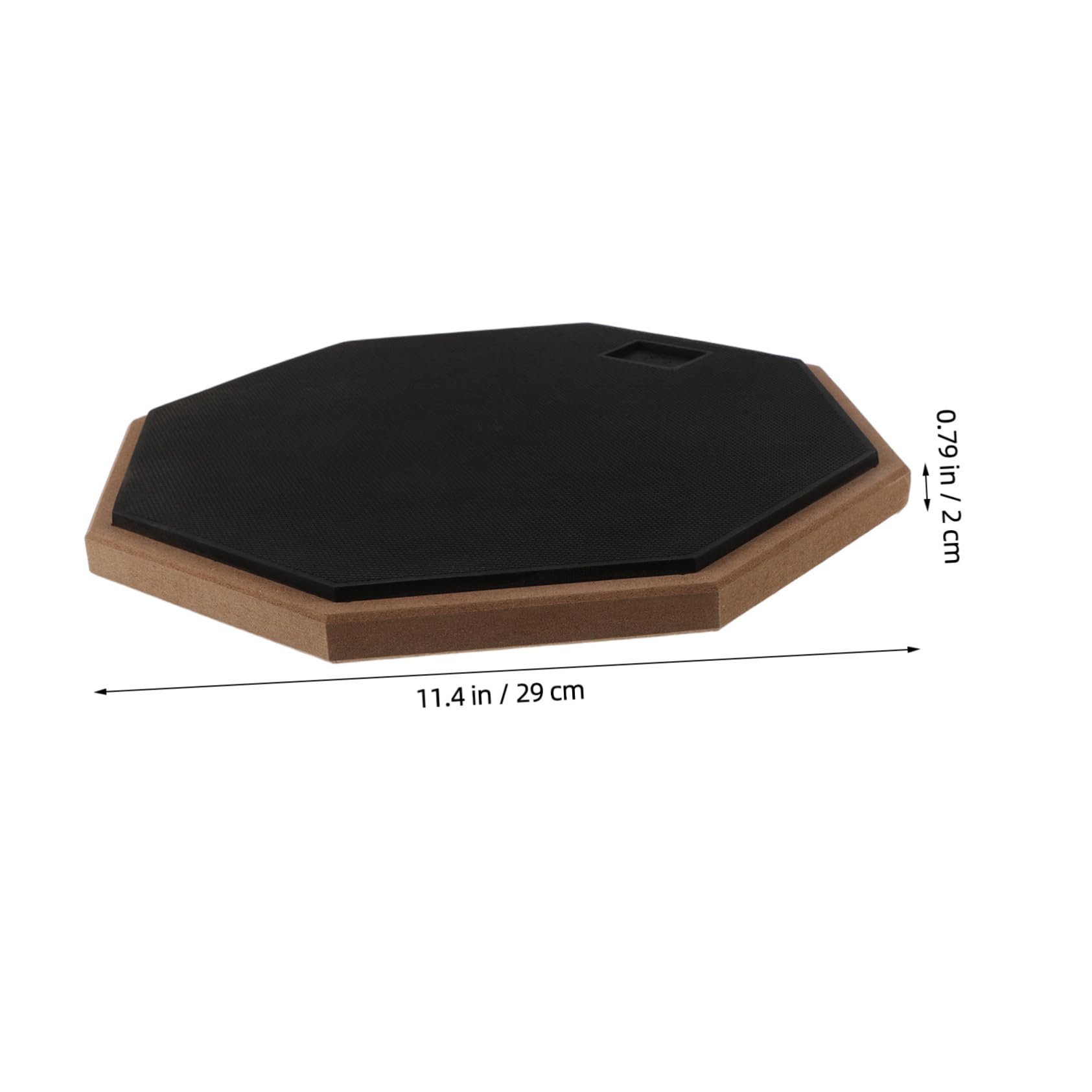 Pad de Práctica para Batería Silencioso y Portátil de 12 Pulgadas con Diseño Octogonal de Goma, Compacto y Estable para Uso en Casa o Escuela