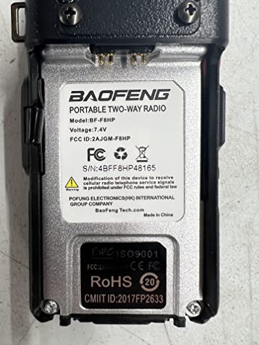 Baofeng BF-F8HP Uv-5R 3Rd Gen) 8-Watt Dual Band Two-Way Radio (136-174Mhz Vhf & 400-520Mhz Uhf) Includes Full Kit thumb #6