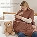 Konssy Nursing Cover for Breastfeeding, 360° Full Privacy Breathable Breastfeeding Cover, Multi-use Carseat Canopy(Chestnut)
