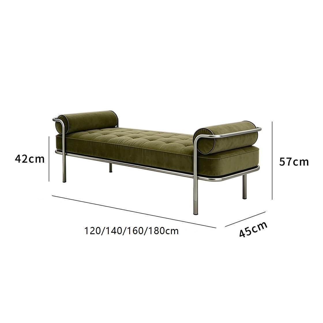 Banqueta para Calzar Banco moderno de metal terciopelo for uso doméstico