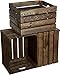 Produktbild 3er Set Massive Obstkiste Apfelkiste Weinkiste aus dem Alten Land +++ 49 x 42 x 31 cm (DUNKEL)