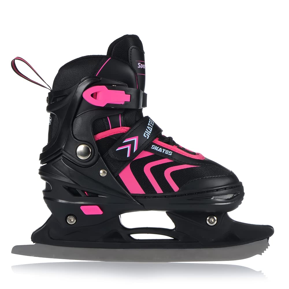 Rollers en ligne 4 en 1 - Patins à glace réglables pour enfants et adultes - Roulements ABEC7 - Tailles 29-43 (L (39-43))