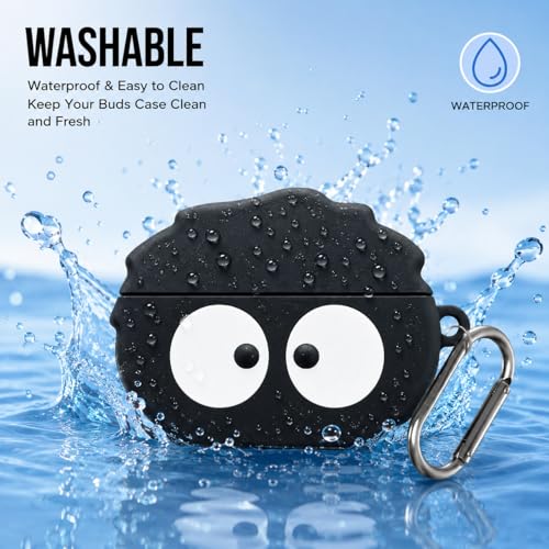 Image of New Silicone Case Compatible with Oneplus Buds Nord 3 Pro (2024) Protective Soft Silicone 360 Full Protection Dust-Proof Shockproof Case Cover with Hook (Cover Only) (Briquette)