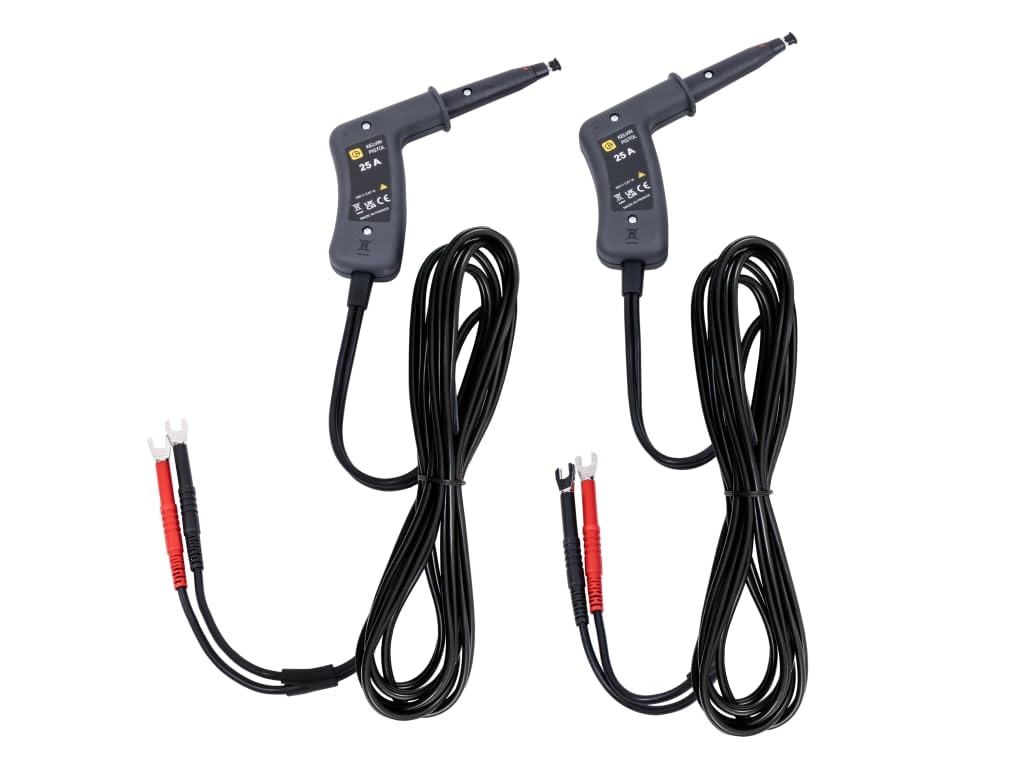 AEMC 2118.84 - Spring-Loaded 25A Kelvin Probes, Grip, 10-ft (Set of 2)