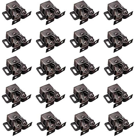 BTMB Steel Cupboard Closet Cabinet Door Roller Catch 20pcs Cover