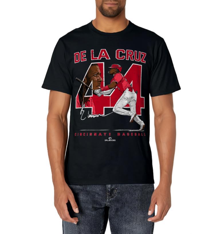 Number & Portrait Elly De La Cruz Cincinnati MLBPA T-Shirt