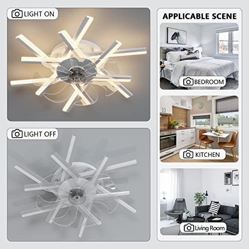 Ventilateur de plafond silencieux et dimmable light à moteur DC 90W - 6