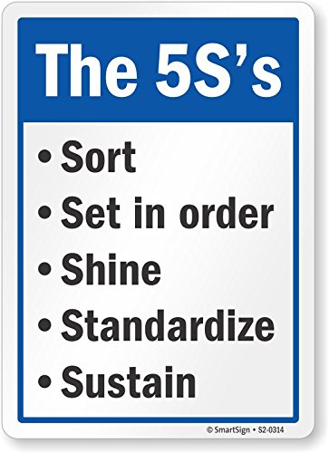 SmartSign “The 5S's - Sort, Set, Shine, Standardize & Sustain” Sign | 7 ...