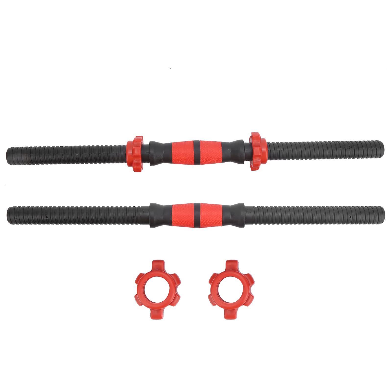 Maniglie per manubri da 2 pezzi, manubri in plastica da 50 cm/19,7 pollici con 4 dadi, manici per bilancieri leggeri, attrezzature per il fitness, accessori per sollevamento pesi,