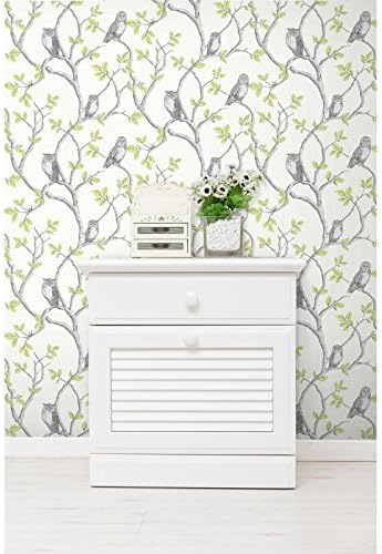 Fine Decor Wallpaper Woodland Owls Green FD40637 by Fine Decor