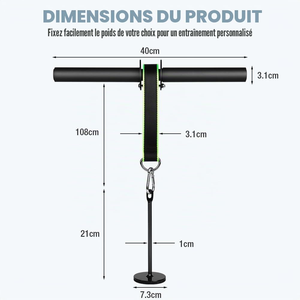 Flintronic Sangle d'entraînement de Lutte pour Bras, Rouleau pour Poignet Avant-Bras, Training Strap Belt, Équipement de Fitness Polyvalent à Domicile