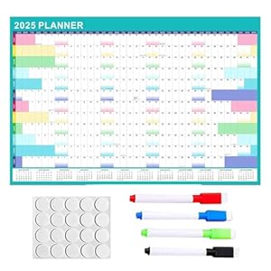 Generisch Wand-Jahreskalender 2025 mit Markern