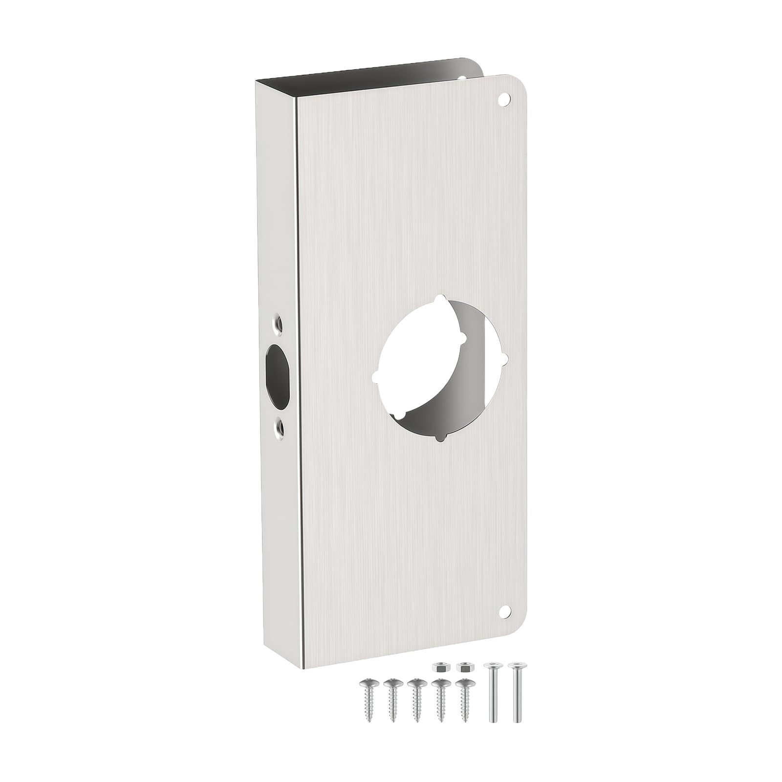 Xagmodshn Multicolor Stainless Steel Single Hole Door Reinforcement Plate Enhanced Security Easy Install Single Hole Door Reinforcement Plate For Reinforcing