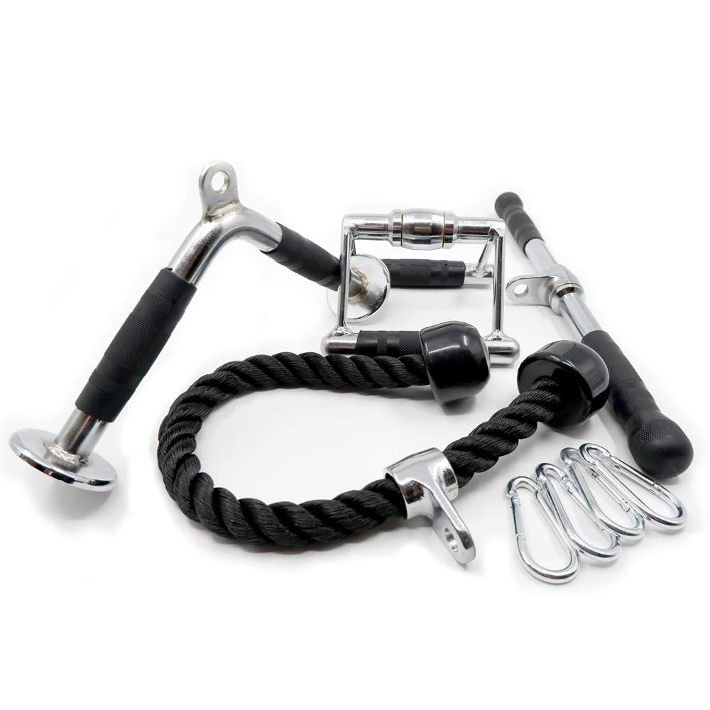 zvzvo Triceps Pull Down Attachment,Weight Machine Accessories,LAT Pull Down Attachment Weight Fitness,Cable Machine Accessories for Home Gym