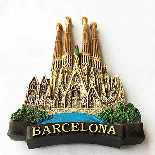 Imán decorativo resina Sagrada Familia Barcelona miniatura 3