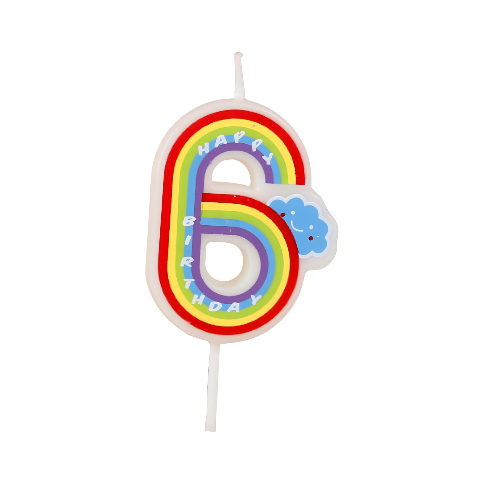 Juzfun Birthday Candles for Kids Number 6 Candles Unicorn Cake Topper Decoration Sixth Year Wedding Anniversary Size - Height 5 CM x Width 3 CM