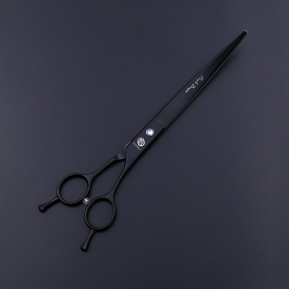 Purple Dragon Tijeras profesionales de corte de pelo para perros de 8 pulgadas | Acero inoxidable japonés 440C, para peluqueros de mascotas o uso familiar