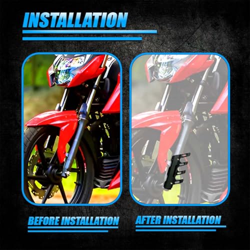 Image of ABS Shocker Protector | Front Fork Fender Protector | Universal Anti-Fall Slider Guard for All Bikes (Black)
