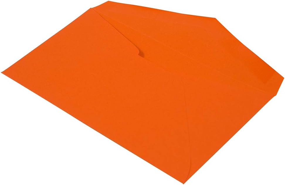 JAM PAPER Monarch Colored Envelopes - 3 7/8 x 7 1/2 - Orange Recycled - 100/Pack