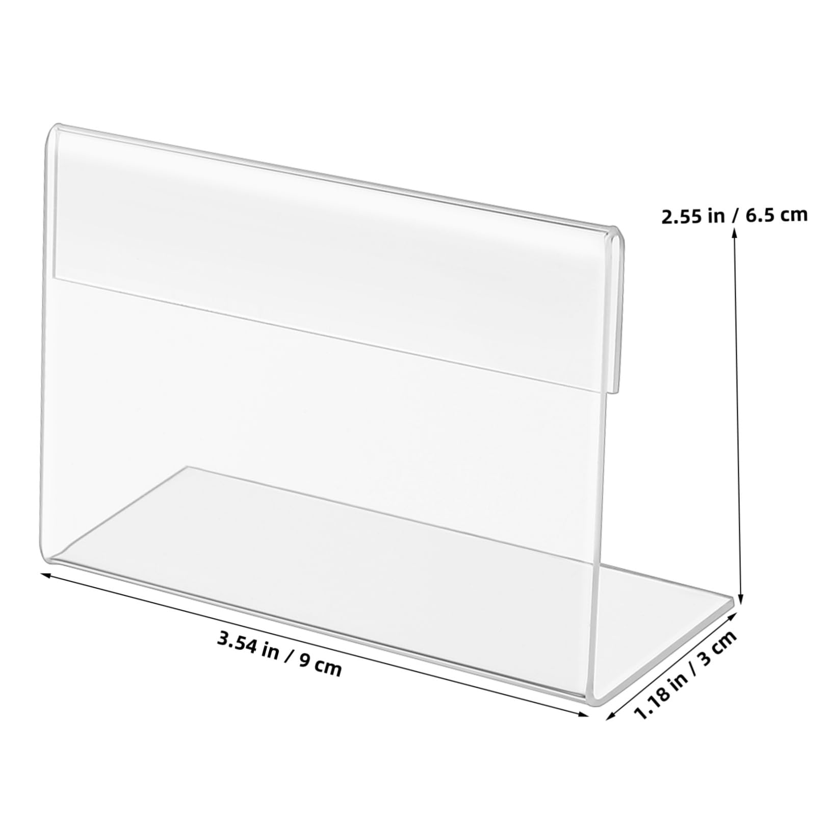 SHINEOFI Data [ Portacartello Trasparente Inclinato 9x6 Cm, Supporto per Cartelli da Tavolo, Porta Etichette per Buffet, Ristoranti e Matrimoni, Set da 30 Pezzi Salvaspazio
