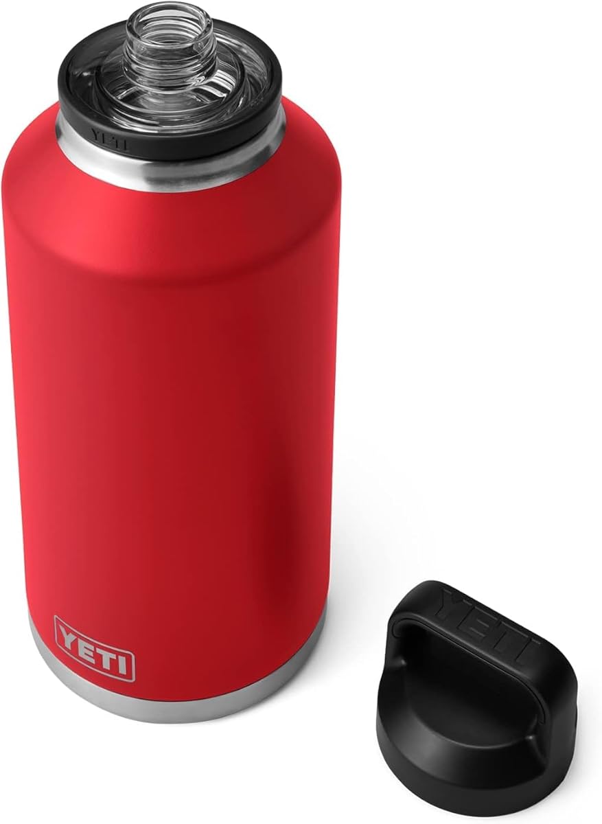 YETI Rambler 64 oz Bottle, Vacuum Insulated, Leakproof, Stainless Steel with Chug Cap, Rescue Red