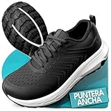 RestoreFeet Zapatillas Puntera Ancha | Hombre y Mujer Transición al Barefoot | Ideales para el Deporte (Negro, Sistema Tallas Calzado EU, Adulto, Números, Ancho, 42)