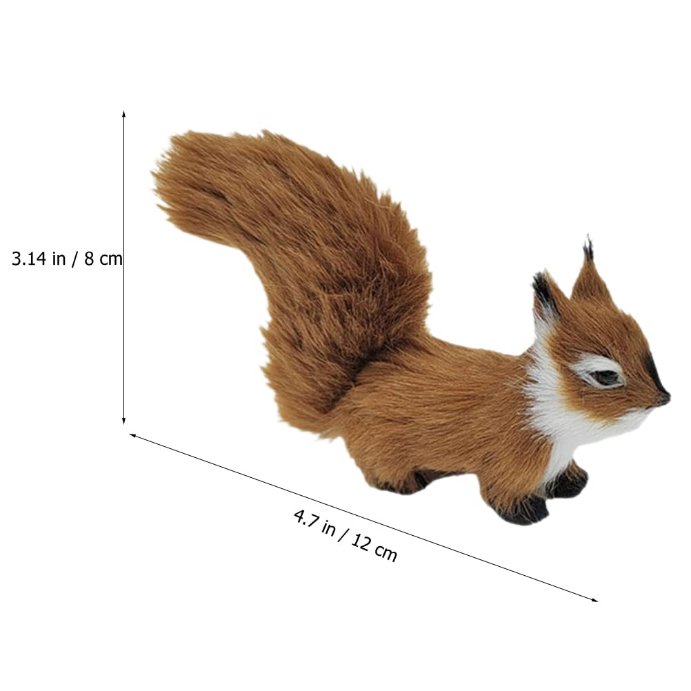 Happyyami Squirrel Ornament 4.72In Realistic Garden Animal Decor Outdoor Simulation Figurine for Home Landscape Accent - Image 2