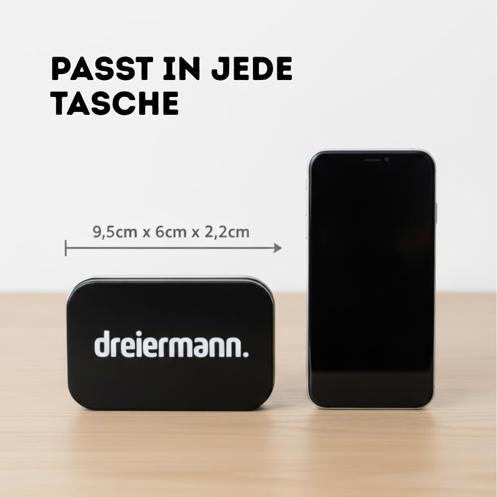 dreiermann. - The Original Drinking Game - Dice Game for Adults, White/Black, 9,5cm x 6cm x 2,2cm - Image 4