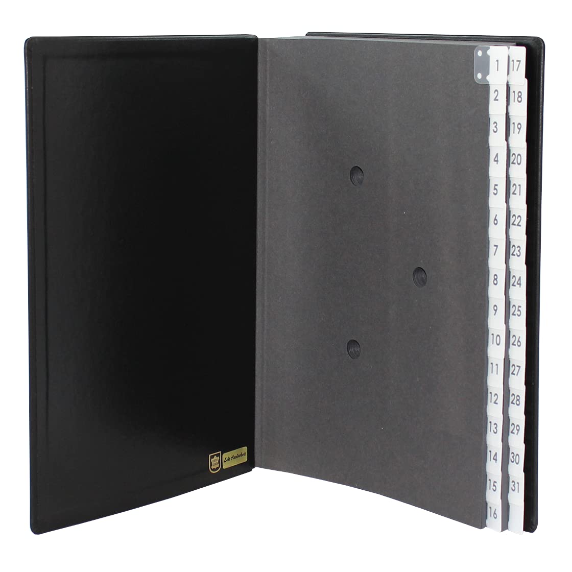 Classificatore con indice 1 – 31 NERO Custodia in pelle bovina liscia