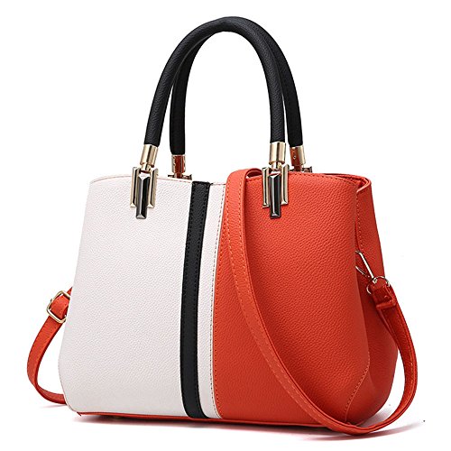 TIBES Lindo bolso de las mujeres Bolsa de hombro Bolso naranja
