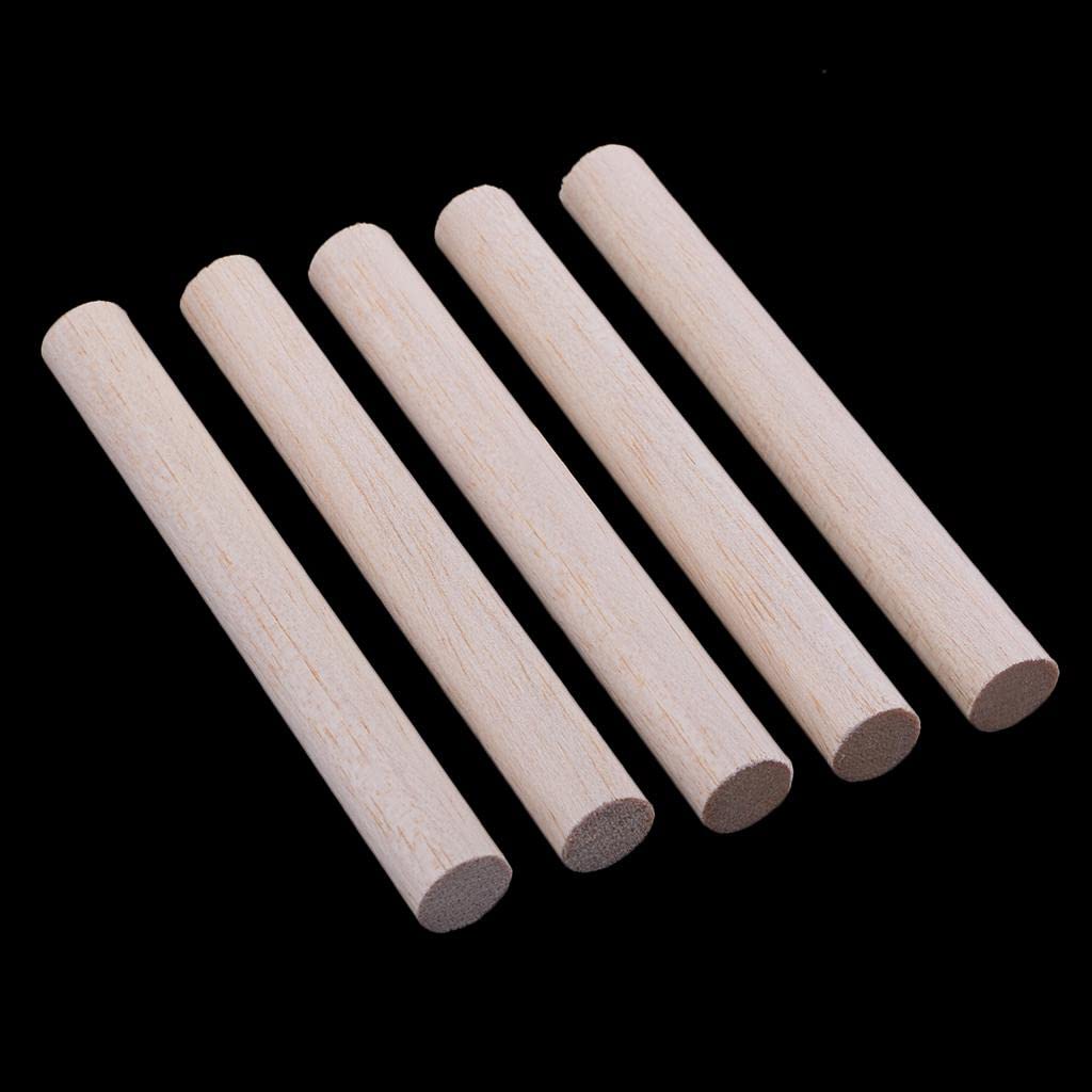 1 Bastoncino Balsa Legno Modellismo Tondo Levigato Artigianato Fai Da Te Versatile Unfinished Material Adatto per Modellismo Lavori di, 5pcs 130mm