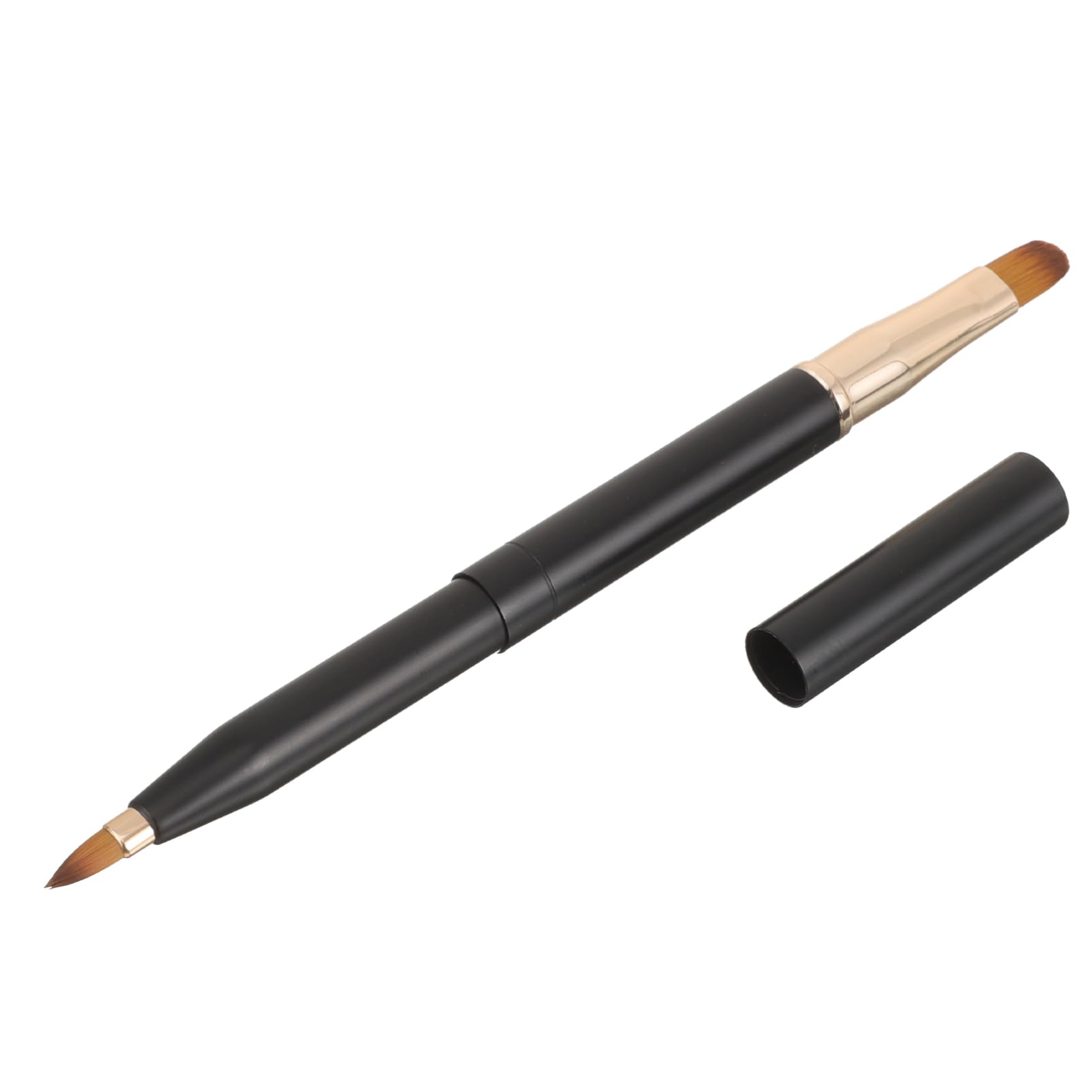 FOYTOKI Portable Lip Brush Set Double-ended Makeup Brush for Women Lipstick Lip Gloss Concealer Applicator Comfortable Handle