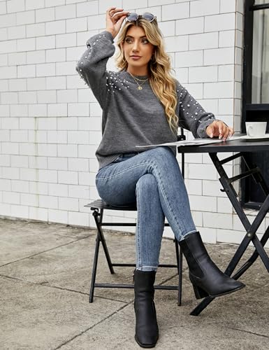 Blooming Jelly 2920580407AU1 Women'S Chunky Sweater Crewneck Sweatshirt Knit Lantern Sleeve Oversized Pullover Sweater thumb #6