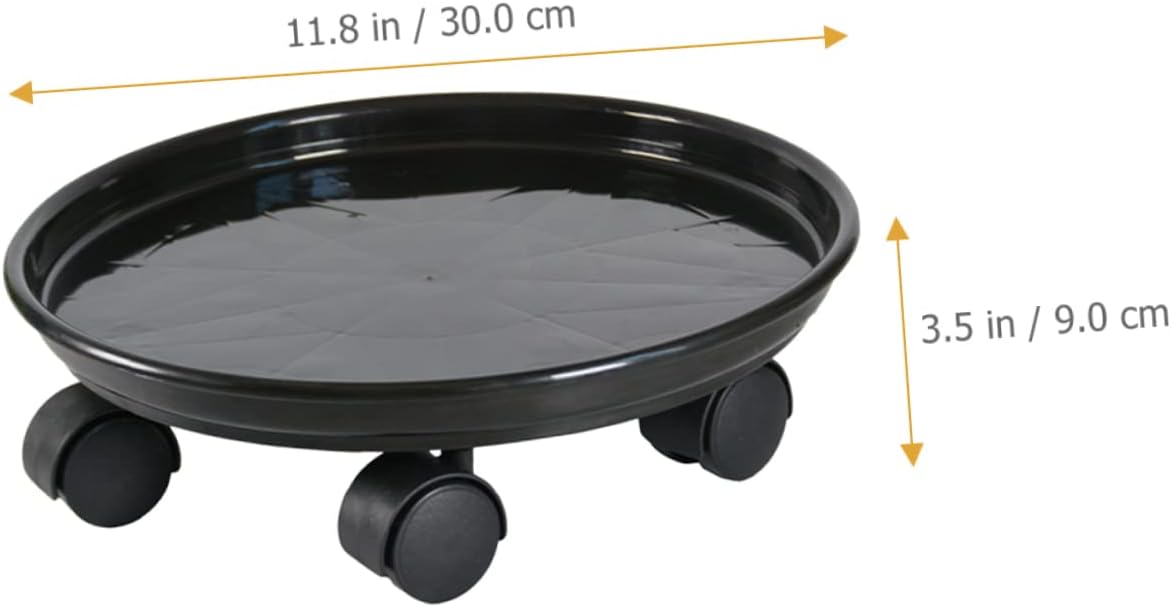 2pcs Multi-use Plant Water Tray Wheels Reinforced Flowerpot for Easy Movement and Excess Water Collection for Indoor and Outdoor Use