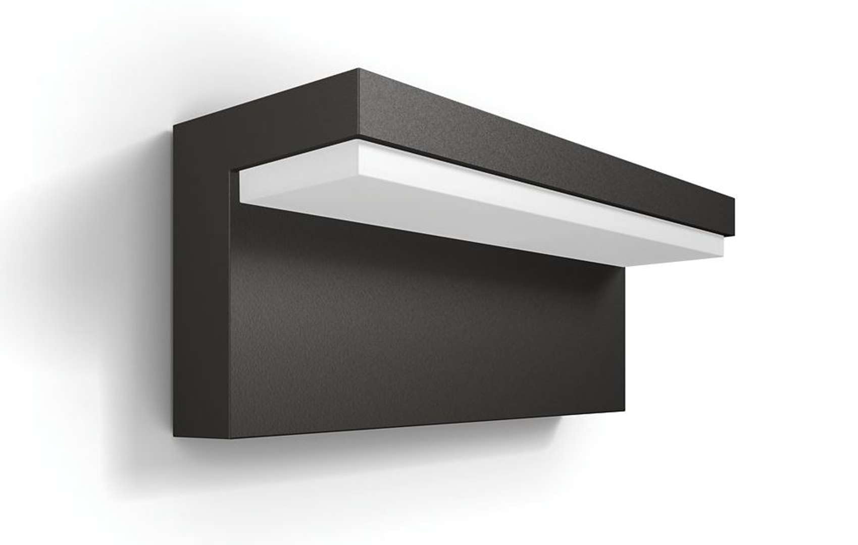 Philips Bustan LED Outdoor Wandleuchte (9 W), wetterfeste Außenleuchte mit warmweißer, dimmbarer LED Beleuchtung, anthrazit