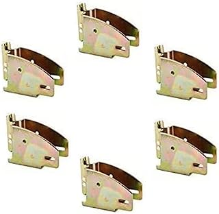 Xeternity-Made 6 Pack E Track Wood Beam Socket Fittings,E Track Beam Socket,E-Track Accessories Wood Beam Brackets,Cargo Storage Lumber Bracket (6) Gold