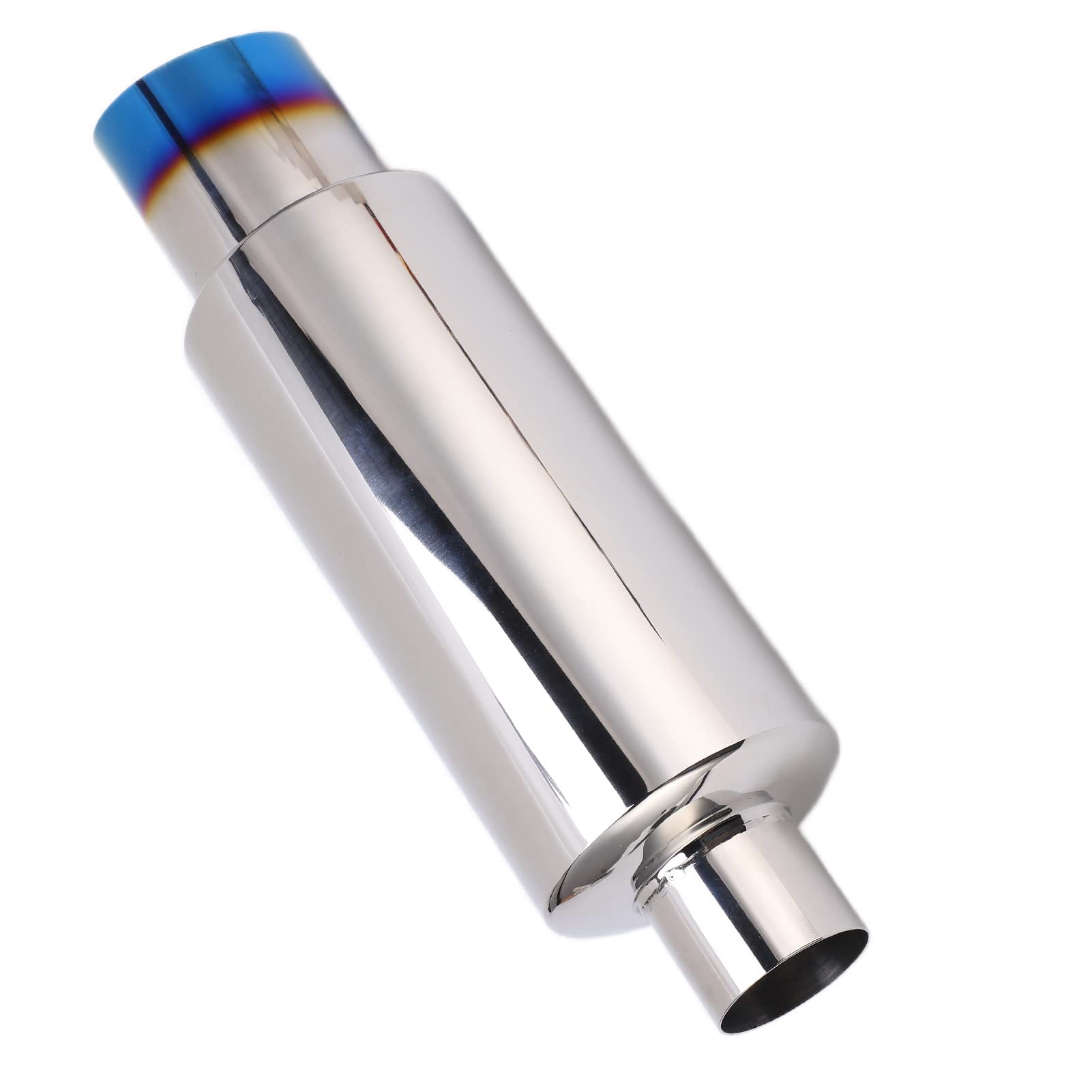 Silenciador de Escape, Diseño de Silenciador Recto, Diámetro de Entrada de 2 Pulgadas, Repuesto de Silenciador de Escape de Acero Inoxidable para Tubo de Escape Universal de 2 Pulgadas