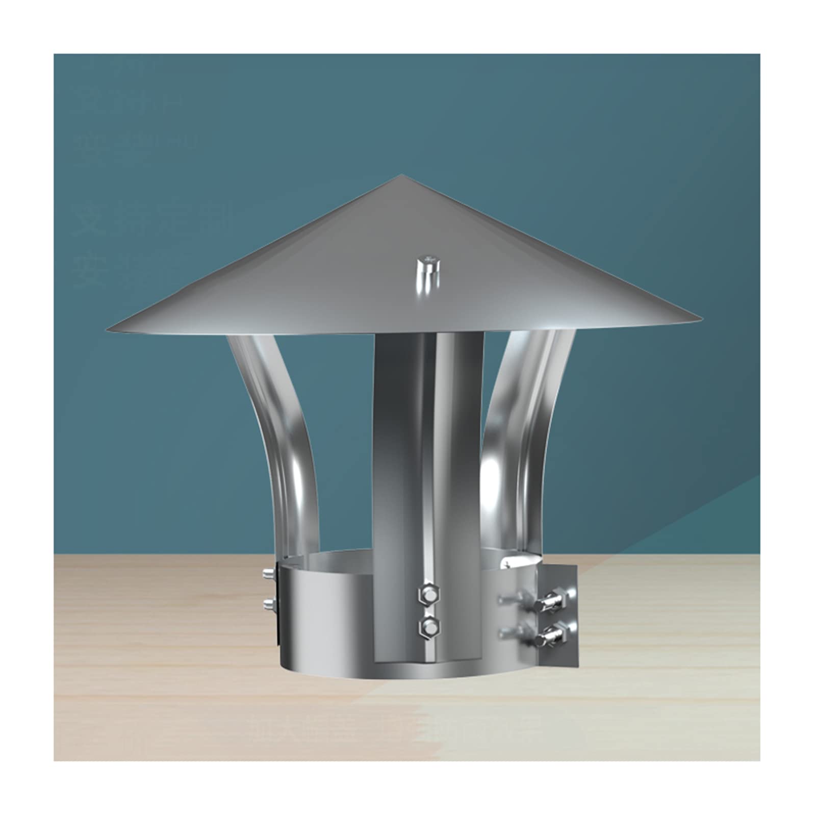Acciaio Inox Comignolo,Impermeabile Rotondo Aria sfiato Cowl,Pioggia e Neve Copertura Protettore Cappello sfiato Cowl Top all Purpose Comignolo,Installazione Facile,d28cm/11.02in