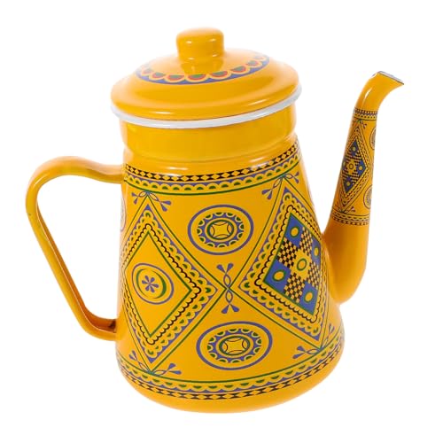 LIFKOME Cafetera de esmalte cafeteras jarra cafetera electric kettle Olla de café esmaltada tea pot largo té Café exprés instante Hervidor de cocina de uso diario manejar hervidor de agua