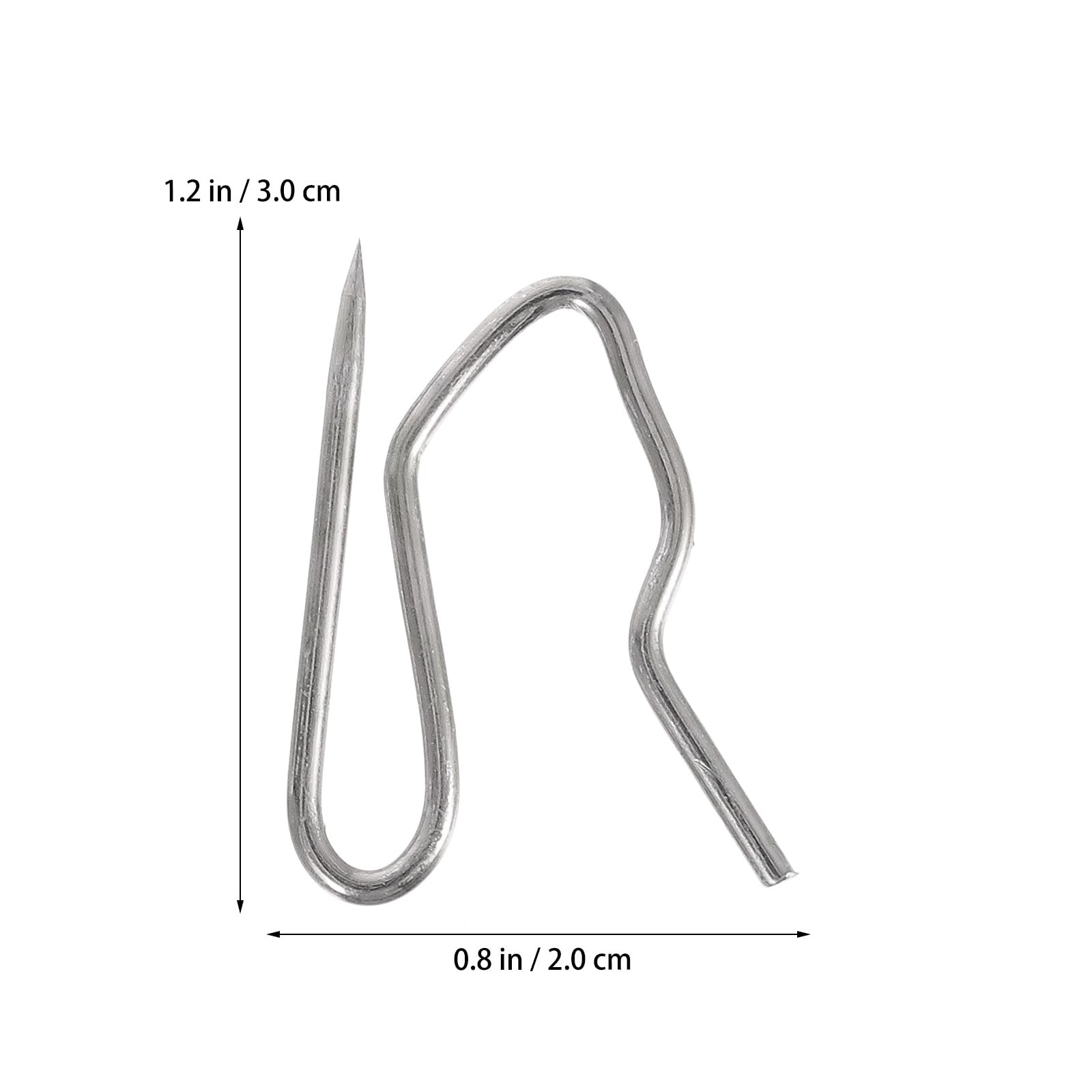 COHEALI Crochets Métalliques Surface Lisse 450 en Alliage de Fer Argentés Accessoires Simples pour Rideaux pour Tringles à Rideaux